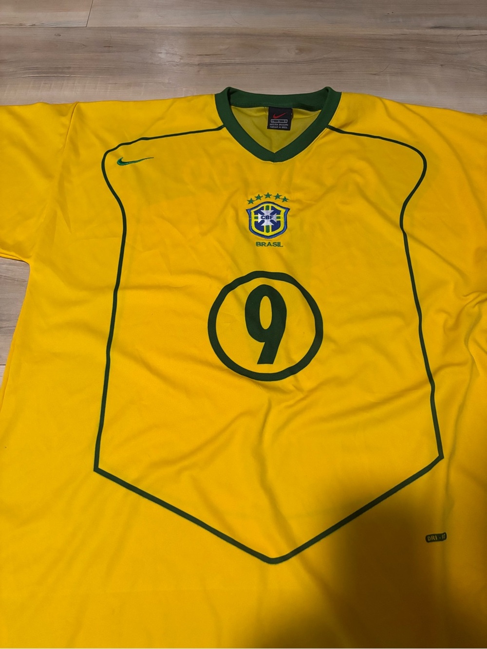 MEN RONALDO BRAZIL BRASIL NATIONAL 2000/2002 FOOTBALL SOCCER SHIRT JERSEY SIZE L - Picture 2 of 4
